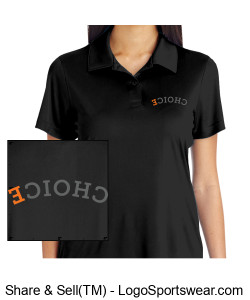 CHOICE/CA Women's Polo Shirt - Black Design Zoom